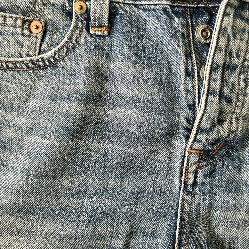 Madewell High Waist Blue Denim Shorts Vintage Style - Picture 3 of 8
